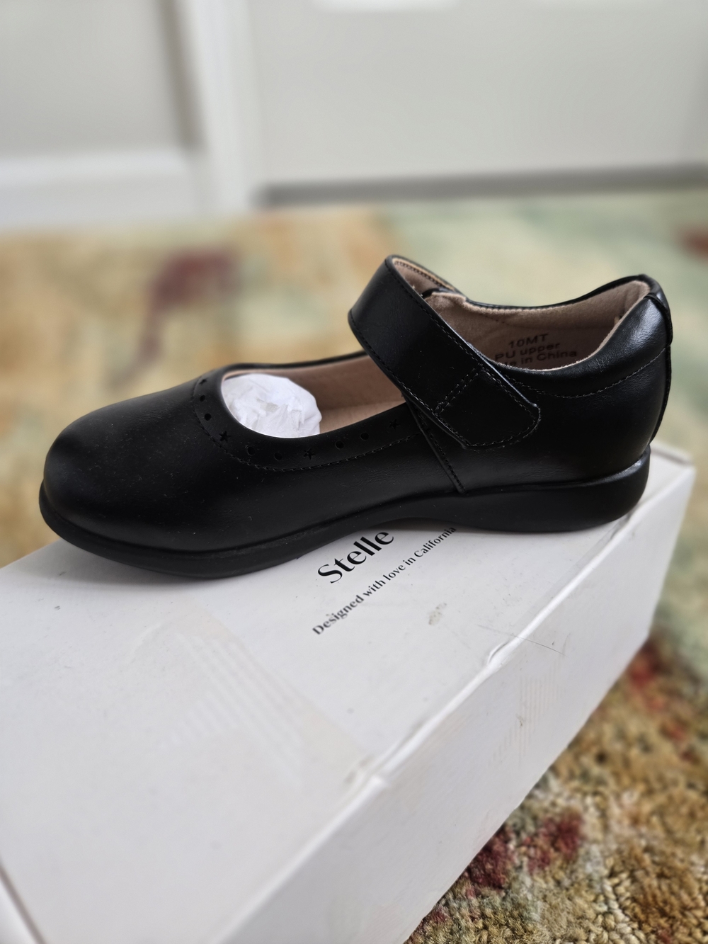 Elle Black Faux-Leather Mary Jane with Strap - Picture 3 of 5